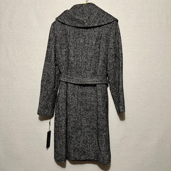 NWT Donna Karan Chevron Shawl-Collar Coat - size 12 - Picture 4 of 8
